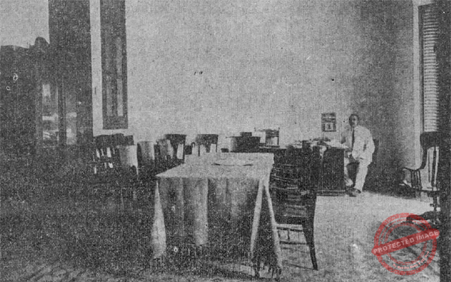 Salón de sesiones de la Compañía de seguros La Mercantil en la Habana (Ca. 1918).
