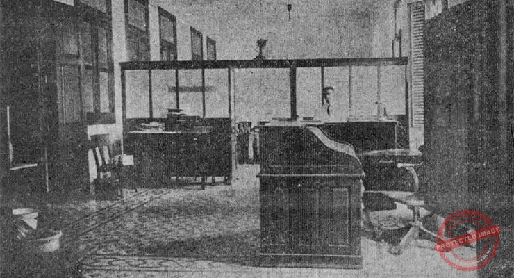 Oficinas de la Compañía de seguros La Mercantil en la Habana (Ca. 1918).