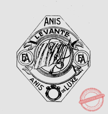 Eudoro Alba. Marca de fábrica del Anís Levante (Ca. 1925).