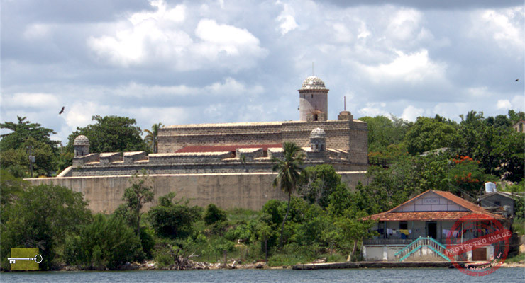 Fortaleza Nuestra Señora de los Ángeles de Jagua escenario de la leyenda La Dama Azul (Cienfuegos, 2017).