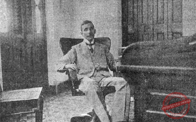 Pedro L. Sueyras director de la compañía de seguros La Mercantil en la Habana (Ca. 1918).