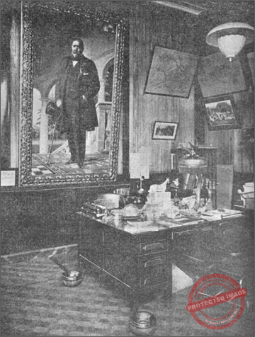 Despacho de trabajo del señor Bernardo Pérez en la Habana ca. 1918.