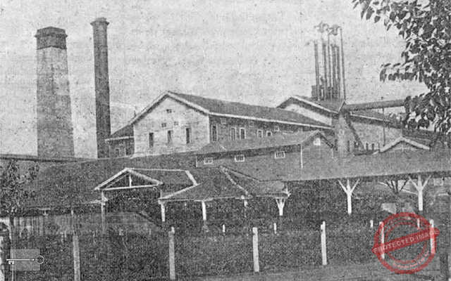 Central Santa Gertrudis - Vista de la casa de calderas (Ca. 1918).