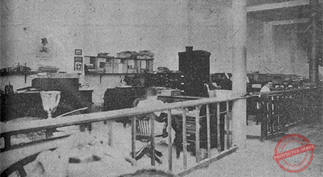 Compañía General de Autos y Motores vista de la oficina, Habana ca. 1918.