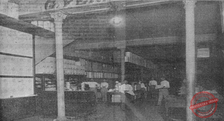 G. Fernández. —Sucesor, Bernardo Pérez. Vista del almacén de sombreros en la Habana ca. 1918.