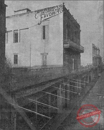 G. Fernández. Sucesor, Bernardo Pérez. Vista del edificio del negocio en Muralla 68, Habana ca. 1918.