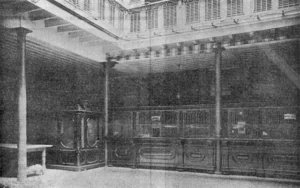 G. Fernández. Sucesor, Bernardo Pérez. Vista de las oficinas, Habana ca. 1918.