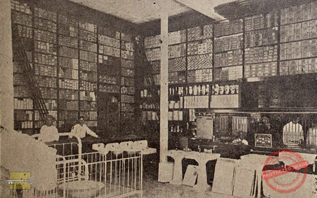 Vista interior de la ferretería Aguirregaviria y Urresti en Matanzas, ca. 1924.
