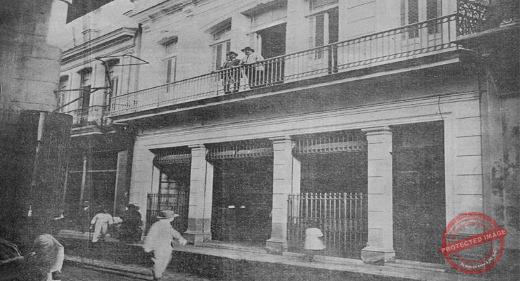 Edificio de La India propiedad de Arredondo, Pérez y Co. en la calle Muralla 113, Habana ca. 1918.
