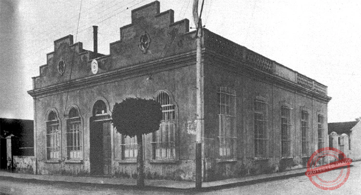 Fachada de la Planta de Pasteurización Higia de Villa y Fernández en Cárdenas (Ca. 1928).