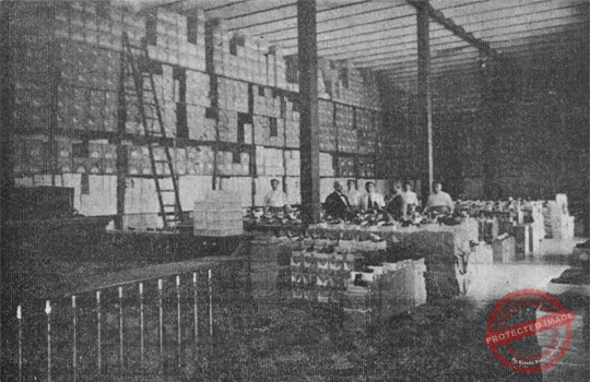 Pons y Compañía interior del almacén de calzado y empleados en la Habana ca. 1918.