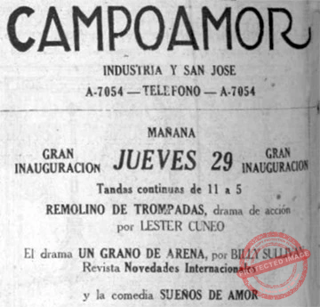 Publicidad del teatro Campoamor al trasladarse al teatro Capitolio. Diario de la Marina, 28 de enero 1925.