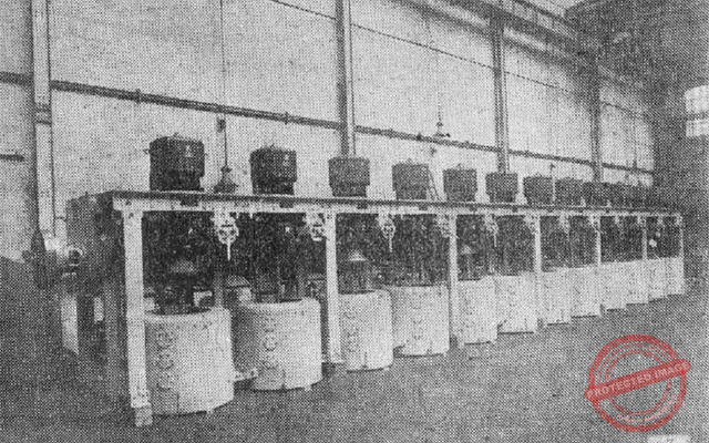 Instalación de 24 centrífugas eléctricas, doce en el central Chaparra y doce en el Delicias construidas por Watson Laidlaw y vendidas por Victor G. Mendoza y Ca.