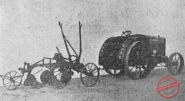 Tractor Case para la agricultura vendido por Victor G. Mendoza y Ca. (Ca. 1918).