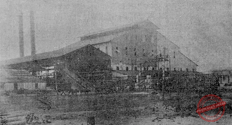 Vista general del central Australia en Jagüey Grande, Matanzas, ca. 1918.