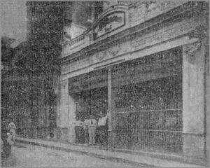 Fachada del almacén de F. Blanco S. en C. en la calle Muralla, 78, Habana ca. 1918.