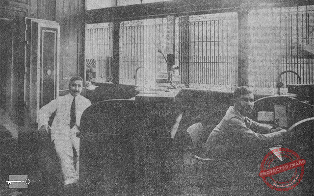 Marcelino García y Suárez gerente de Marcelino García, S. en C. en su oficina, Habana, ca. 1918.