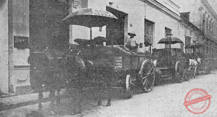 Marquette y Rocaberti. Fachada del edificio donde estaban el almacén y oficinas en Aguiar 136, Habana ca. 1918.