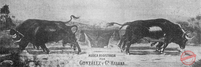El pantalón con bueyes una marca registrada de Alejo González Pereda en la Habana ca. 1918.