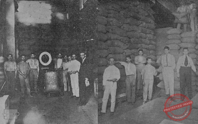 Santamaría, Sáenz y Co. Vista de los almacenes, empleados y mercancías, Habana ca. 1918.