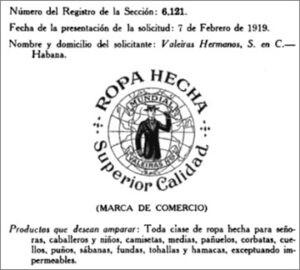 Marca de comercio de Valeiras Hermanos S. en C.