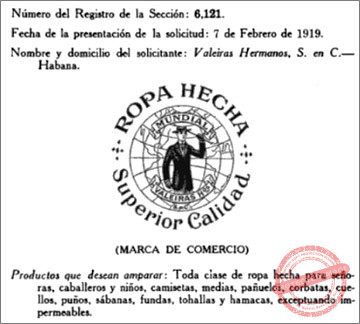 Marca de comercio de Valeiras Hermanos S. en C.