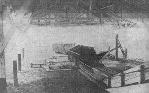 Descarga automática de la caña en el Central Adela en el término de Remedios ca. 1918.