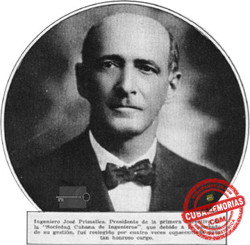 Retrato del ingeniero José Primelles, presidente de la primera directiva de la Sociedad Cubana de Ingenieros.