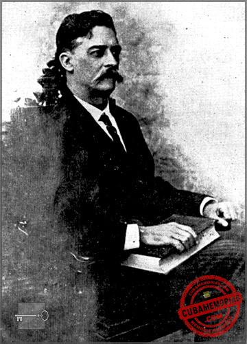 Retrato de Joaquín Nicolás Aramburu y Torres, escritor, poeta y periodista cubano.