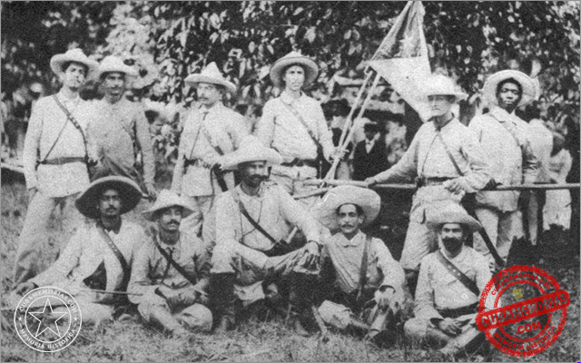 General de División Pedro E. Betancourt y Dávalos junto a su Estado Mayor del Ejército Libertador en Matanzas