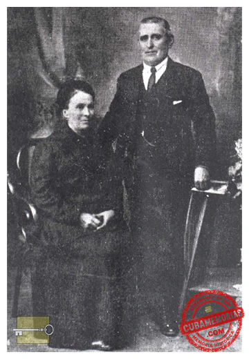 Retrato de Pedro González y su esposa Paula Orejas, padres de los dueños del café restaurante La Victoria.