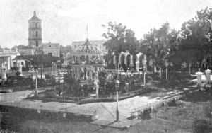 Vista de la Plaza Martí en Remedios ca. 1904.