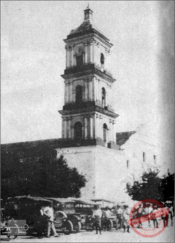 Vista de la Iglesia Mayor de Remedios y su torre ca. 1933
