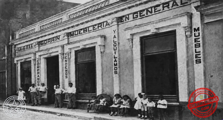 Exterior de la Casa Gorrín, mueblería de Felipe Gorrín y González en Santa Clara, hacia 1926.