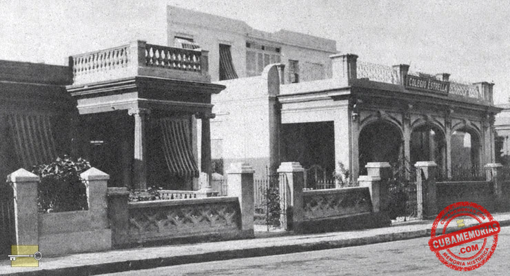 Edificio que ocupaba el Colegio Estrella para niñas y señoritas en La Víbora, Habana, ca. 1928