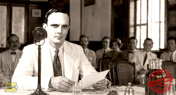 Recreación histórica de Rafael Esténger durante una conferencia literaria en Santiago de Cuba en 1926.