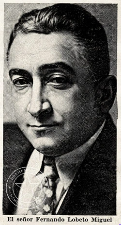 Fernando Lobeto Miguel en su necrología publicada en 1956