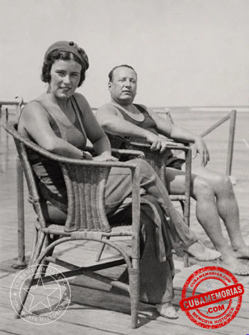 María Teresa Aranda de Echeverría y Rafael Echeverría Mora en el Jaimanitas Yacht Club, 1932