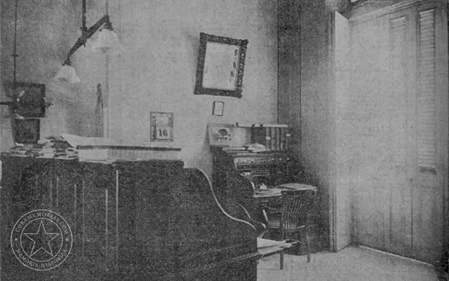 Despacho de Carlos de Zaldo en las oficinas de Zaldo y Cía., 1918