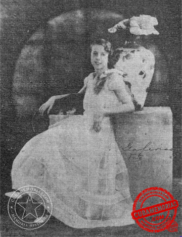 Retrato de Elita López Fernández, hija de Pedro A. López Camino y Mercedes Fernández, en 1932.