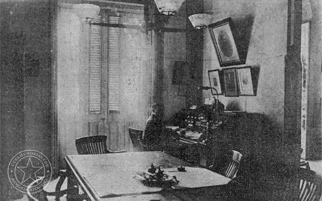 Guillermo de Zaldo en su despacho de Zaldo y Cía. en La Habana, 1918.