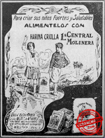 Anuncio de Harina Criolla de La Central Molinera dirigido a la alimentación infantil, publicado en 1930.