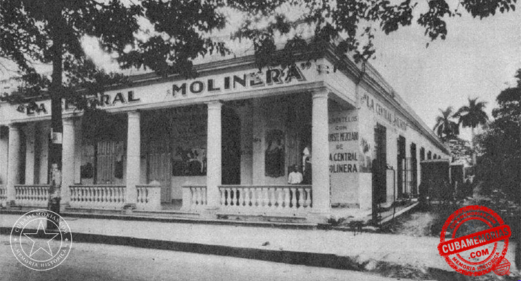 Edificio de La Central Molinera en Calzada Real nº 117, frente al parque de Marianao, en 1936.