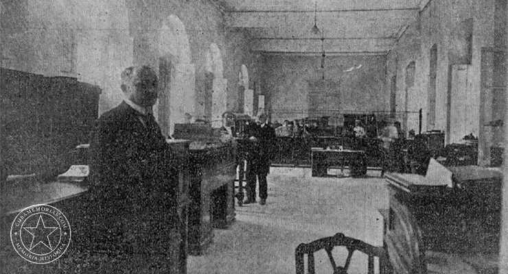 Interior de las oficinas de Zaldo y Cía. en La Habana, 1918