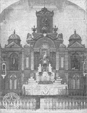 Altar mayor de la iglesia del Monasterio de Santa Clara de Asís en Luyanó, La Habana, inaugurada en agosto de 1927.