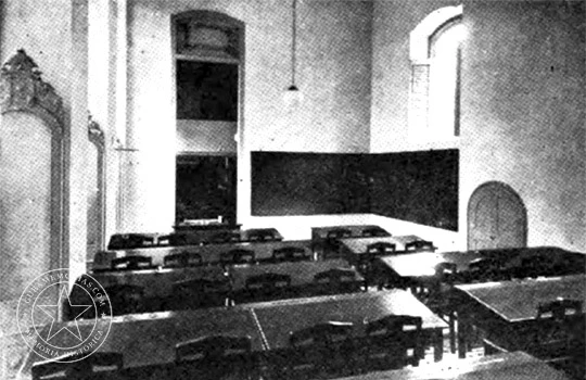 Una de las aulas de la Academia Valmaña en Prado 114, La Habana, en 1944.