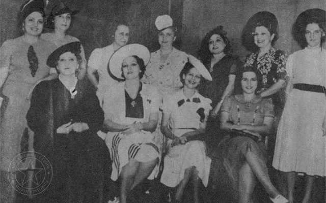 Directiva de la Asociación Nacional Femenina de Prensa en 1939, de la que María Luisa Ríos era presidenta de honor.